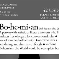 Bohemian Meaning Wall Art Sticker Text - Thumbnail 2