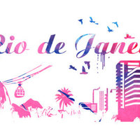 Rio de Janeiro City Watercolor Skyline Wall Art Print - Thumbnail 1