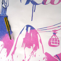 Rio de Janeiro City Watercolor Skyline Wall Art Print - Thumbnail 3