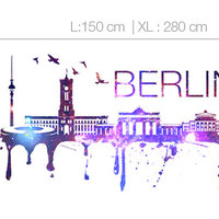 Berlin Skyline Cosmic City Watercolor Decal - Thumbnail 3