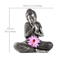 Buddha Meditating with Lotus Flower Decor Wall Print Sticker - Thumbnail 1