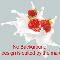 Strawberry Splash Sticker for Kitchens Housewares - Thumbnail 1