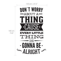 Dont Worry About a Thing Bob Marley Song Lyrics Quote Sticker  - Thumbnail 1