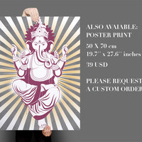Lord Ganesh Wall Decal Hindu Divinity Sticker - Thumbnail 2