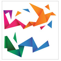 Origami Bird Wall Decal Sticker Vinyl - Thumbnail 2