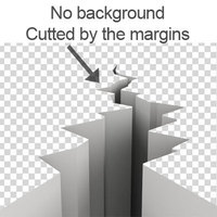 Broken Wall Effect Sticker Wall Print  - Thumbnail 1