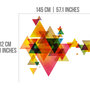 Geometric Triangles Vinyl Decal Wall Art Mid Century Modern -2