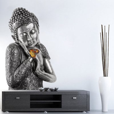 Wall sticker buddha asian meditation home decor vinyl