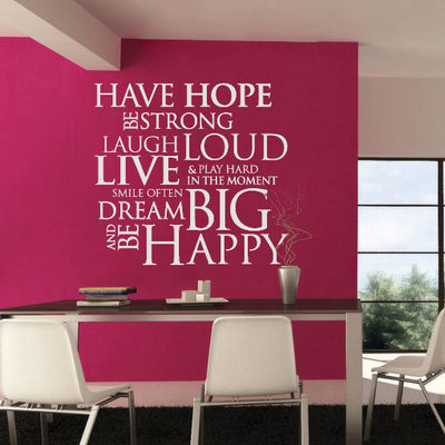 Have hope be strong inspirational quote vinyl wall decal