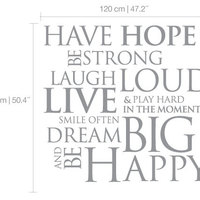 Have Hope Be Strong Inspirational Quote Vinyl Wall Decal - Thumbnail 1