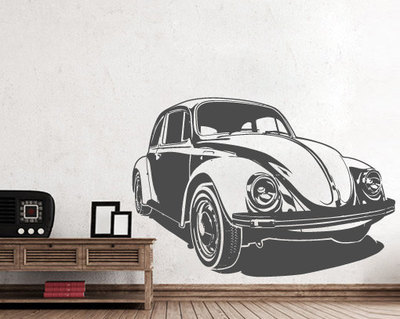Beetle Car Vintage Wall Sticker Decal