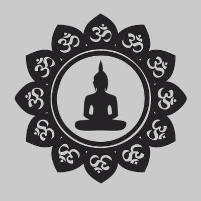 Mandala lotus zen symbol oriental decal