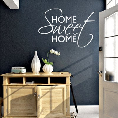Home sweet home quote sticker home decor 