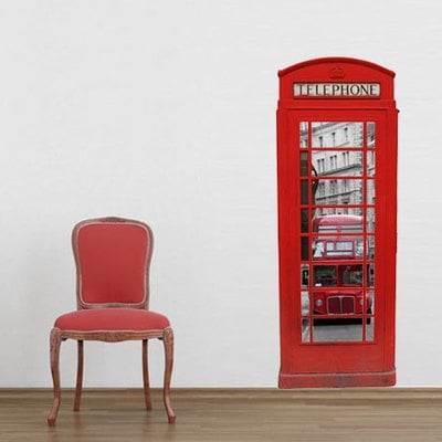 London icon phone both vintage wall decal 
