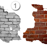 Effect Brick Wall Sticker for Housewares - Thumbnail 1