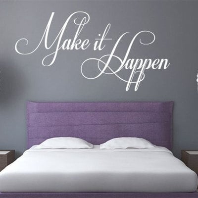 Make it happen inspirational quote sticker home decoration