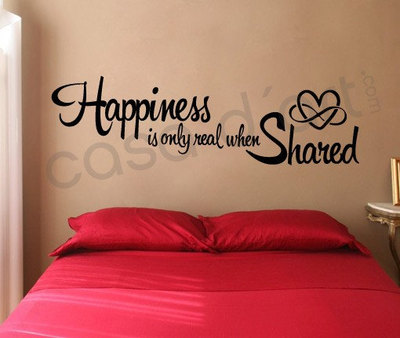 Vinyl Quote Happiness is only Real when Shared 