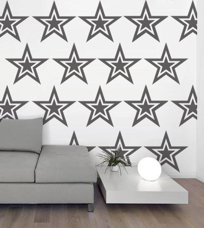 Stars Patterns Wall Stencil Art Sticker