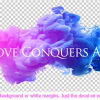 Love Conquers All Wall Print Decal for Housewares - Thumbnail 1