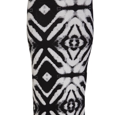 Tribal print midi skirt