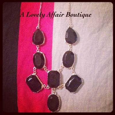 Black/gold bubble necklace