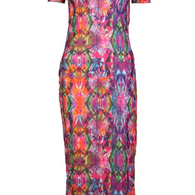 Abstract print midi dress - Thumbnail 3