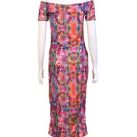 Abstract print midi dress - Thumbnail 1