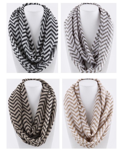 Breezy Chevron Infinity Scarf