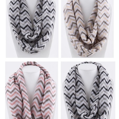 Breezy chevron infinity scarf