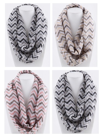 Breezy Chevron Infinity Scarf