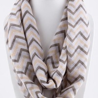 Breezy Chevron Infinity Scarf - Thumbnail 1