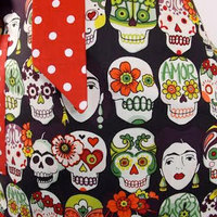 Frida Kahlo and Skulls Apron - Thumbnail 3