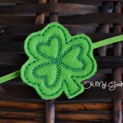 Shamrock felt headband
