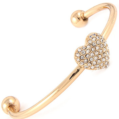 Be mine crystal heart bangle