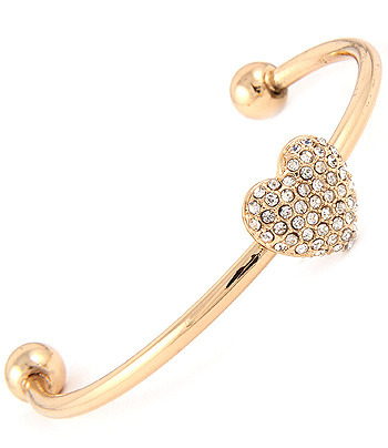 Be Mine Crystal Heart Bangle