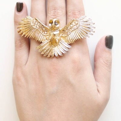 Rhinestone encrusted ring