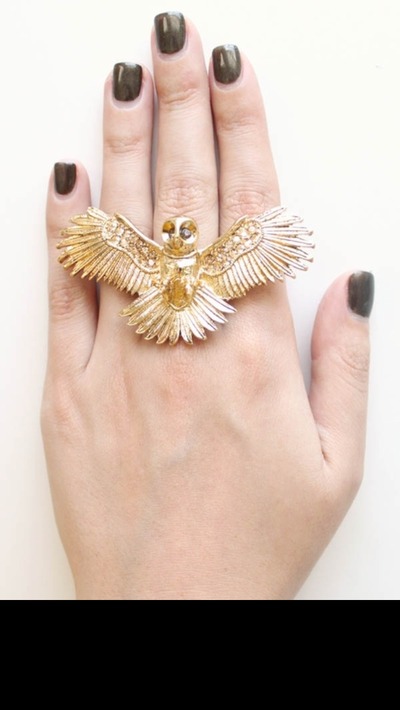 Rhinestone encrusted ring