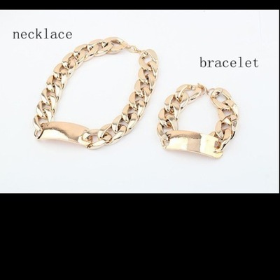 Chunky id  necklace set