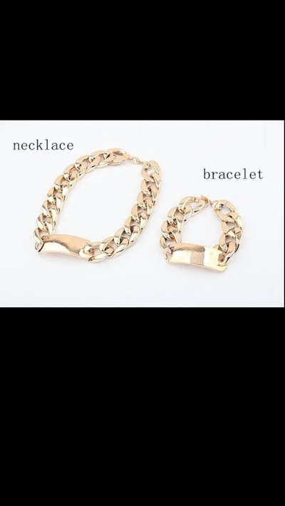 chunky ID  necklace set
