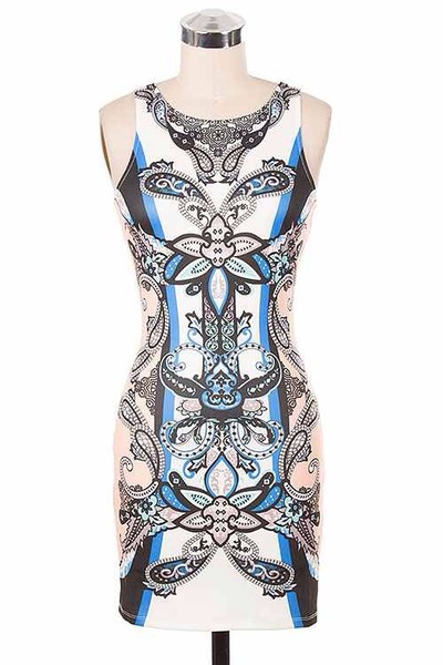 Printed bodycon dress