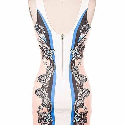 Printed bodycon dress
