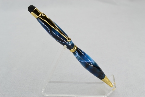 Slimline Acrylic Twist Ballpoint Pen with Stylus