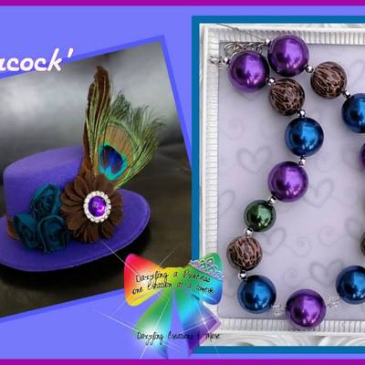 Maternity, babies, & children matching chunky necklace top hat sets