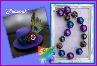 Maternity, babies, & children matching chunky necklace top hat sets