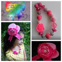 Maternity, Babies, & Children Matching Chunky Necklace Top Hat Sets - Thumbnail 1