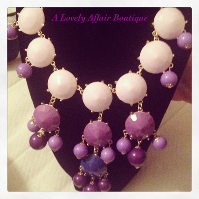 Shades of purple bubble necklace