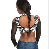 IN THE MAZE CROP TOP - Thumbnail 1