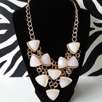 Triangle Gem Stacked Necklace Set - Thumbnail 1