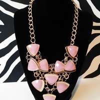Triangle Gem Stacked Necklace Set - Thumbnail 2