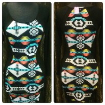 Aztec bodycon dress
